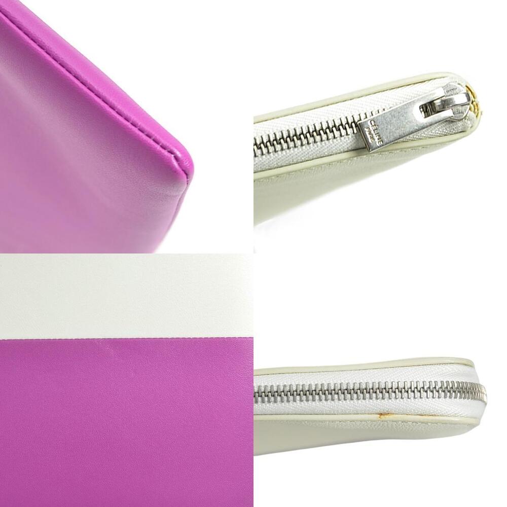 Celine clutch bag two tone leather off white purple silver - Picture 4 of 4